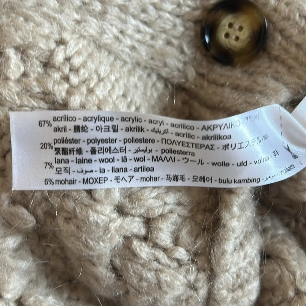 Zara Oversized Cardigan Sweater
